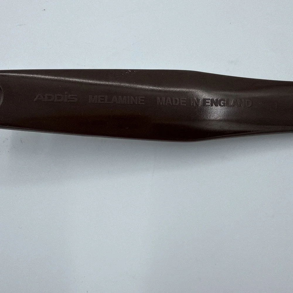 Vintage Addis Melamine Brown Slotted Spatula Kitchen Utensil 12